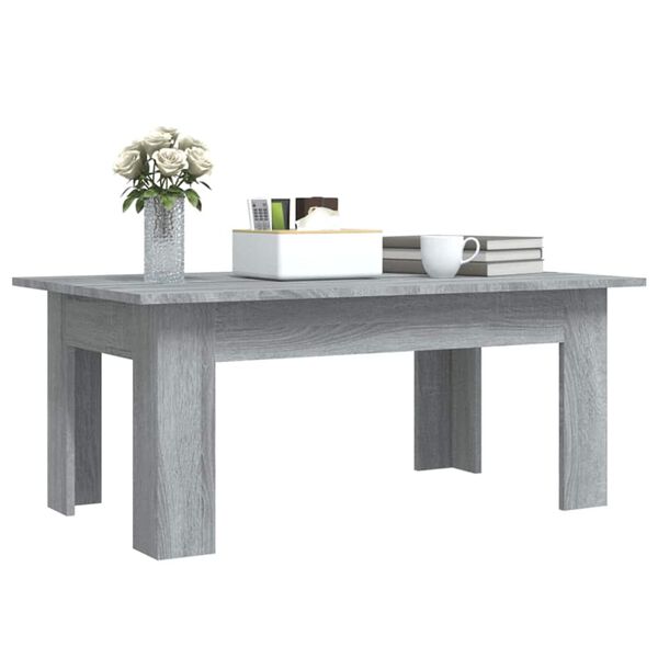 vidaXL Coffee Table Grey Sonoma 100x60x42 cm Engineered Wood