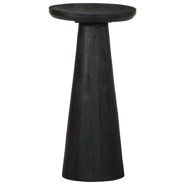 vidaXL Side Table Black &Oslash;30x60 cm Solid Wood Mango