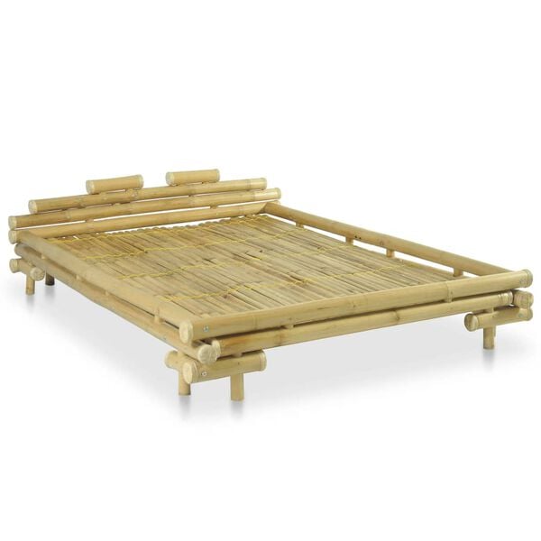 vidaXL Bed Frame without Mattress Bamboo 140x200 cm
