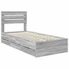 vidaXL Bed Frame with Drawer Grey Sonoma 90 x 200 cm Engineer Wood