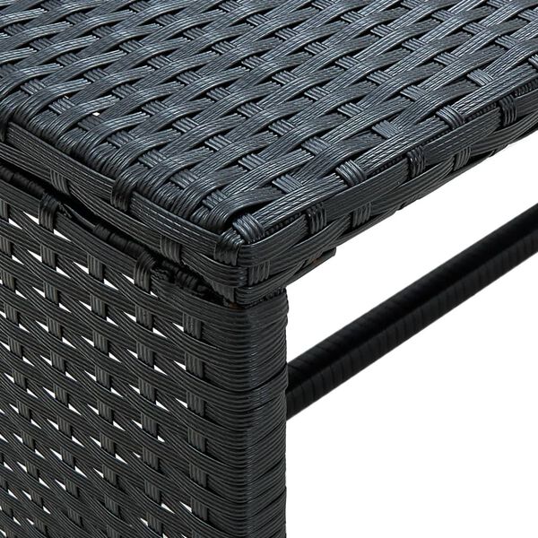 vidaXL Coffee Table Black 70x40x38 cm Poly Rattan