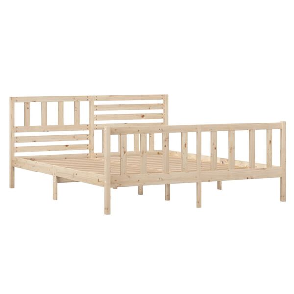 vidaXL Bed Frame without Mattress Double Solid Wood