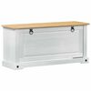 vidaXL Shoe Cabinet Corona White 99 x 32 x 49 cm Solid Pine Wood