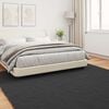 vidaXL Faux Rabbit Fur Rug Olite Black 240 x 240 cm Polyester