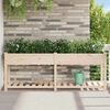 vidaXL Garden Planter Beige 203 x 53 x 76.5 cm Solid Fir Wood
