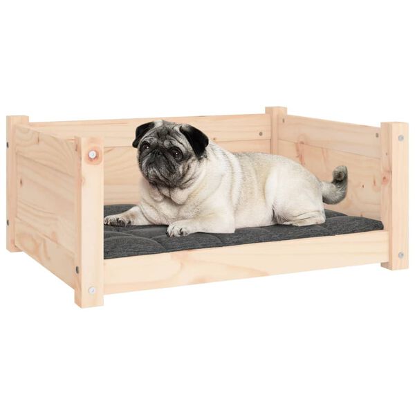 vidaXL Dog Bed 65.5x50.5x28 cm Solid Pine Wood