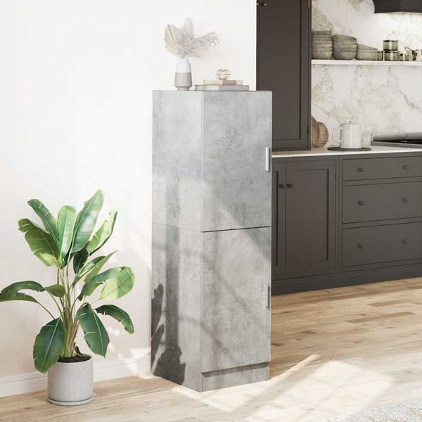 vidaXL Kitchen Cabinet Concrete Grey 38x41.5x131.5 cm Engineered Wood