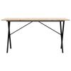 vidaXL Dining Table X-Frame 140x80x75 cm Solid Wood Pine and Steel