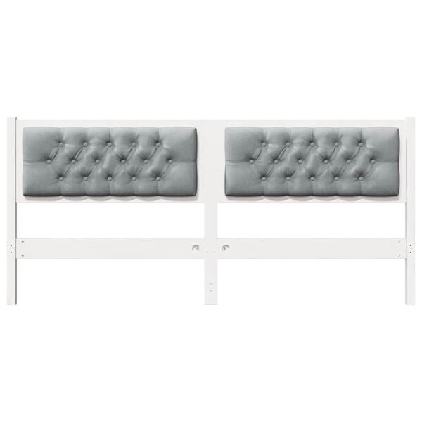vidaXL Headboard Other White and light grey 180 cm Solid pine wood