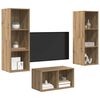 vidaXL TV Cabinet Set Artisan Oak 37 x 37 x 107 cm Engineered Wood