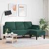 vidaXL Sofa Set with Cushion Dark Green 173 x 131 x 67 cm Polyester