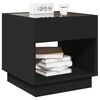 vidaXL Bedside Table with Infinity LED Black 50x50x50 cm