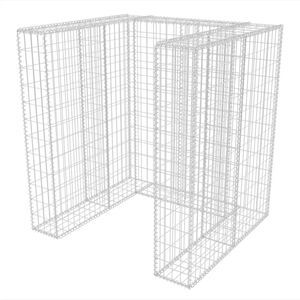 vidaXL Gabion Single Wheelie Bin Surround Steel 110x100x120 cm