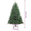 vidaXL Artificial Hinged Christmas Tree Green 180 cm PVC and Metal