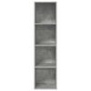 vidaXL Wall-mounted TV Cabinet Concrete Grey 37x37x142.5 cm Engineered Wood