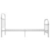 vidaXL Bed Frame without Mattress White Metal 100x200 cm