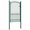 vidaXL | Fence Gate | with Lock Green 100 x 175 cm Powder-coated steel