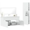 vidaXL 3 Piece Bathroom Furniture Set High Gloss White Engineered Wood