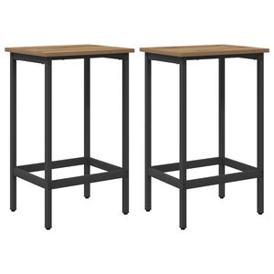 vidaXL Bar Stool 2 pcs Artisan Oak 40 x 32 x 64 cm Engineered Wood