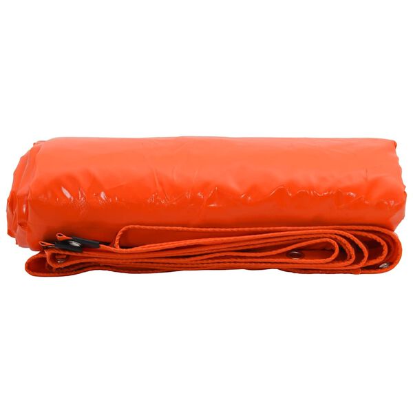 vidaXL Tarpaulin 650g / m² Orange 5 x 7 m Canvas with PVC Coating