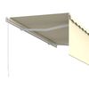 vidaXL Manual Retractable Awning with Blind 3.5x2.5m Cream