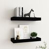 vidaXL Loggia Wall Shelves 2 pcs Black 40x15x4 cm MDF