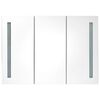 vidaXL LED Bathroom Mirror Cabinet 89x14x62 cm White and Oak