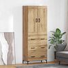 vidaXL Highboard with Drawer 2 pcs Artisan Oak Engineered Wood