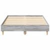 vidaXL Bed Frame No Mattress Grey Sonoma 120x200 cm Engineered Wood