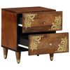 vidaXL Bedside Cabinet with Drawer 2 pcs Honey Brown 40 x 33 x 46 cm