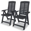 vidaXL 3 Piece Bistro Set Plastic Anthracite