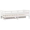 vidaXL Daybed with Drawers without Mattress White 90x190 cm Single Solid Wood