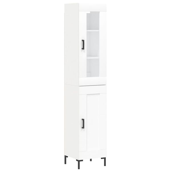 vidaXL Highboard White 34.5x34x180 cm Engineered Wood