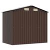 vidaXL Garden Storage Shed Brown 204x132x186 cm Steel