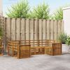 vidaXL Sofa Sets 6 pcs Natural Solid Acacia Wood