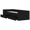 vidaXL Bed Frame with Drawers without Mattress Black 100x200 cm
