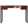 vidaXL Desk Solid Acacia Wood and Real Leather 117x50x76 cm