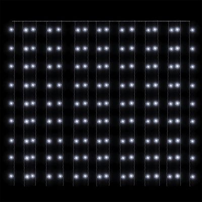 vidaXL LED Curtain Fairy Lights 3x3m 300 LED Cold White 8 Function