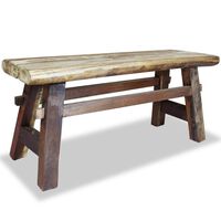vidaXL Bench Solid Reclaimed Wood 100x28x43 cm