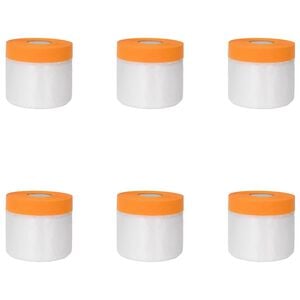 vidaXL Dust Sheet with Adhesive Tape 6 pcs Transparent 30 x 3300 cm