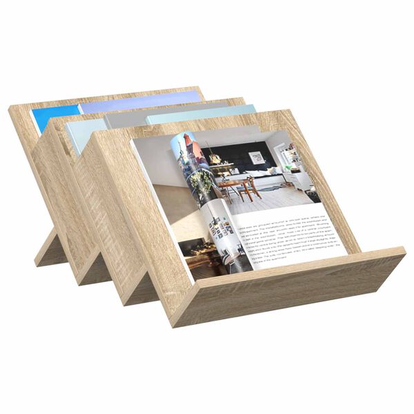 vidaXL Magazine Rack Sonoma Oak 53 x 40 x 28.5 cm Engineered Wood