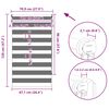 vidaXL Zebra blind 70.9x120 cm Fabric Width 66.7 cm grey