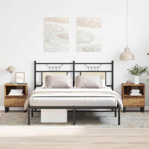 vidaXL Bedside Cabinets 2 pcs Old Wood 40x35x50 cm Engineered Wood