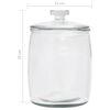 vidaXL Storage Glass Jars with Lid 2 pcs 8000 ml