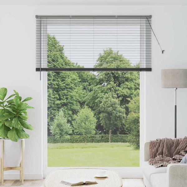 vidaXL Venetian Blinds Manual Dark Grey 220 x 160 cm Aluminium