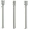 vidaXL Outdoor Floor Lamps with Outlet 3pcs Silver 110cm Stainless Steel