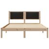 vidaXL Bed Frame with Headboard Black 140 x 200 cm Solid Pine Wood