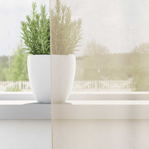 vidaXL Voile Curtains with Tab Top 2 pcs Cream