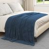 vidaXL Throw Blanket Navy Blue 150 x 200 cm Fleece