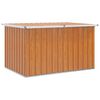 vidaXL Outdoor Storage Box Wood 150 x 101 x 91 cm Galvanised Steel